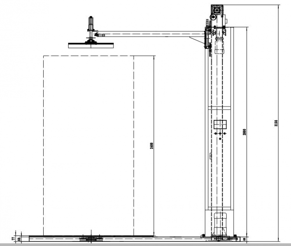 Owijarka T1650FCS 2,4 m, 2,8 m trzymanie górne